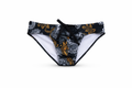 QuietPiece Gold/White Paisley  Swimwear Briefs