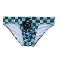 QuietPiece Blue Checkers Swimwear Briefs
