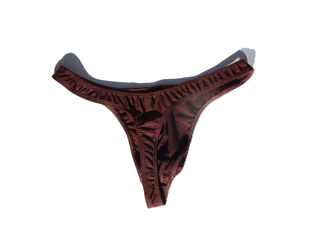 The QUIETPIECE Original Shiny Lycra Thong